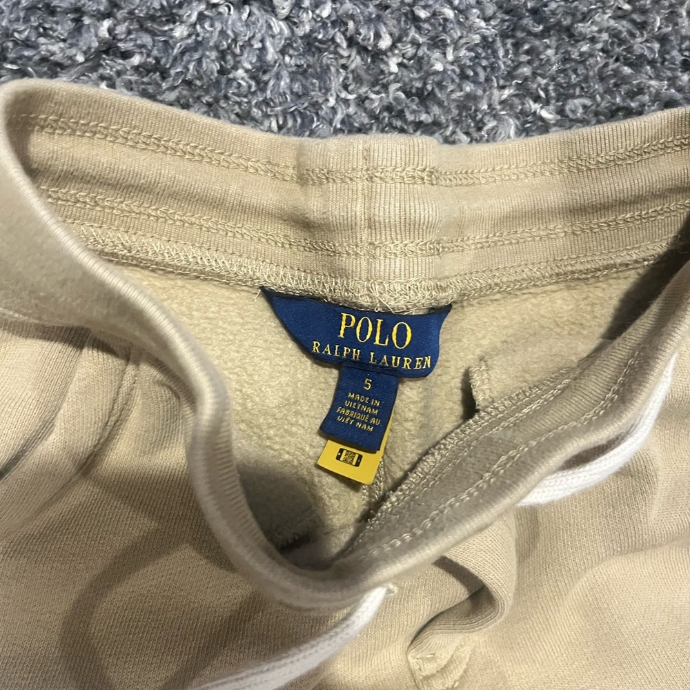 Polo by Ralph Lauren Boys Tan Sweatshirt Hoodie Joggers Set Sz 5 - Picture 5 of 6